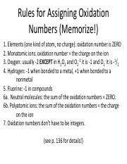 Oxidation Numbers Rules For Assigning Oxidation Numbers