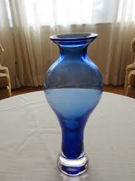 Blue Art Glass Vase Glass Vases Art