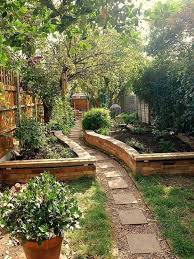 English Cottage Garden With Raised Beds