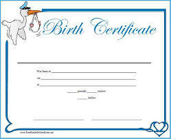 Official Birth Certificate Template 7130