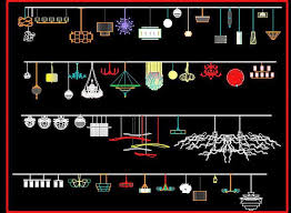 pendant and hanging lights dwg autocad