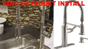 how to install a kohler kitchen faucet