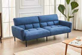klik klak sofa bed blue split back