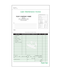 Lawn Mowing Invoice Template Free And Sample Of Lawn Care Invoice