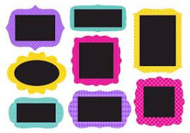cartoon picture frame vector art icons