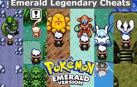 pokemon emerald legendary cheats gba rom