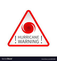 Hurricane warning road sign Royalty ...