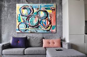 Abstract Large Canvas Painting Liguria