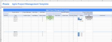 agile project management template