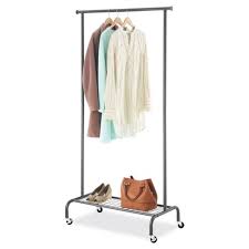 169cm coat stand garment rack 8 hooks clothes rail hat umbrella hanger hallway. Whitmor Single Rod Garment Rack Gunmetal Target