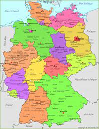 Allemagne sur le site mapcarta, la carte ouverte. Carte Allemagne Carte Politique De L Allemagne Annacarte Com