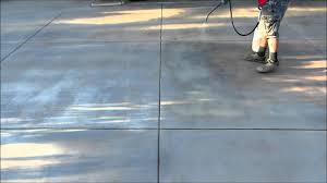 repairing dark stained concrete you