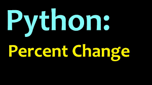 python percent change calculation how