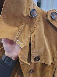 Zara Genuine Leather Suede Trench Coat