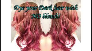 how to dye your dark hair purple pink