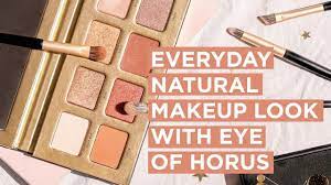 natural makeup look with eye of horus
