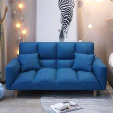 simple design lazy sofa yellow blue