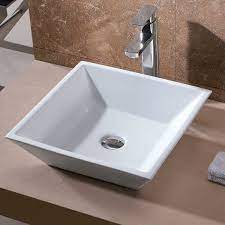 It's made of ceramic, yes—but that merely extends its durability, which is always a welcomed feature. Bathroom Ceramic Square Vessel Bathroom Sink Reviews Joss Main In 2020 Bathroom Sink Square Bathroom Sink Sink