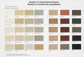 sikaflex joint sealant color chart