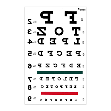 Reverse Eye Chart 10ft Test Chart R Bernell Corporation