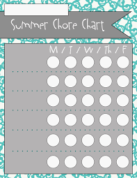 Summer Chore Charts