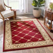 well woven timeless fleur de lis red formal area rug 9 2 x 12 6