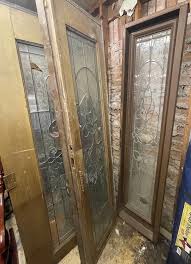 Wood Door Beveled Glass Insert Two