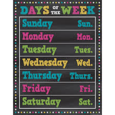 If you were in a position to do so, why wouldn't you? Chalkboard Brights Days Of The Week Chart Tcr7798 Teacher Created Resources Classroom Theme