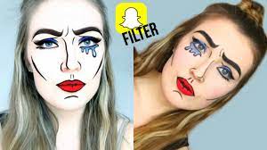 snapchat comicbook popart filter makeup