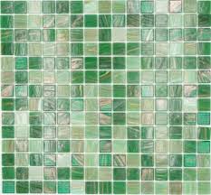 Glass Mosaic Tiles Green Mint Copper