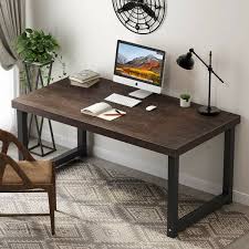 Our solid wood office desks are desks that are built with only hardwood and wood veneers, meaning these pieces are incredibly sturdy and will last! This 55 Large Solid Wood Desk Is Super Solid In Construction Easy To Assemble And Exactly A Wonderfu Wood Computer Desk Rustic Computer Desk Real Wood Desk