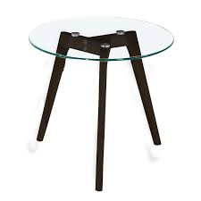 astrid side table glass black small
