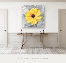 Yellow Grey Nature Canvas Gray Flower