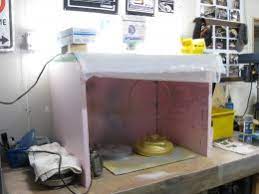 homemade parts spray booth and fume