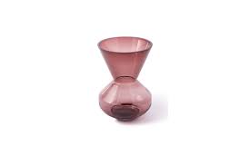 Purple Glass Vase Thick Neck Pols