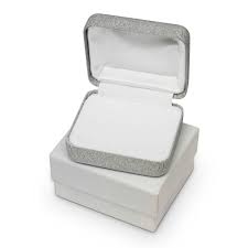 silver earring box