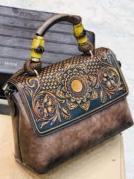fl leather handbag women purse