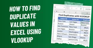 how to find duplicate values in excel