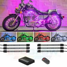 6pc Ledglow Million Color Led Motorcycle Under Glow Light Kit W Wireless Remote Ebay