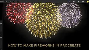 how to make fireworks in procreate