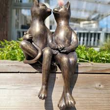 1pc Couple Sculpture Animal Garden
