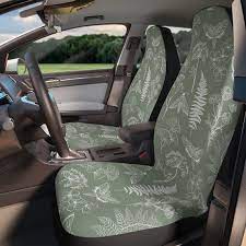 Sage Green Car Seat Covers Boho Moth