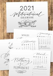 Sure, digital calendars are convenient — we can take them everyw. 2021 Printable Motivational Calendar Printable Haven
