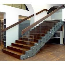 panel stairs wooden glass staircase