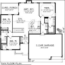 Ranch Style House Plan Beds Baths 1344