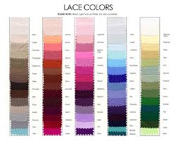 Lace Color Chart French Novelty