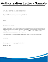 Authorization Letter Sample Format Permission Letterto Whom