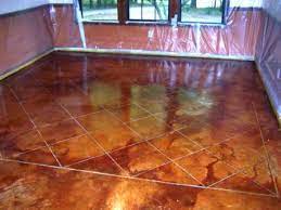 how to stain old concrete the