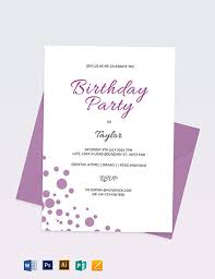 birthday invitation format templates