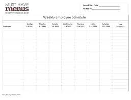 Weekly Schedule Spreadsheet Employee Schedule Maker Excel Shift